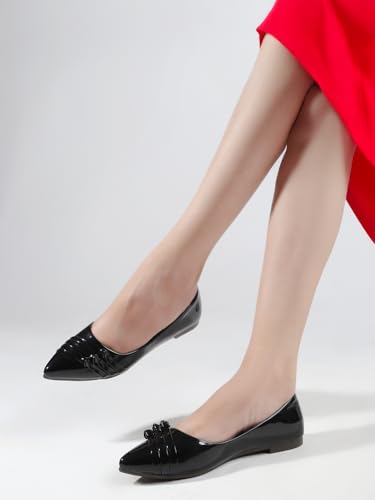 Image of Sukun Womens Sukun Fbl 3l Women's Bellies Flats Lightweight, Comfortable Slip-on Pointed Toe Shoes Ballet Flat