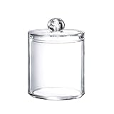 Choice Fun Acrylic Qtip Holder Multifunctional Jar with Lid Transparent QFJJSN-NSF-296B