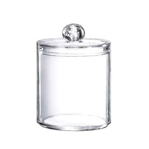 Choice Fun Acrylic Qtip Holder Multifunctional Jar with Lid Transparent QFJJSN-NSF-296B