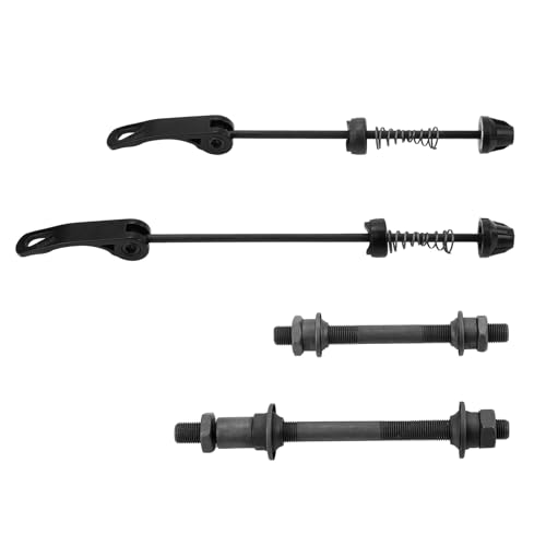 Pastlla 1 Pair Quick Release Bike Axle Skewer Wheel Hub, Front & Rear Bicycle Axle Hollow Shaft Specialized Replacement Parts for Road Bike, Mountain Bike, BMX, MTB