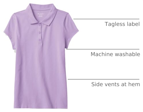 Image of The Children's Place baby-girls And Toddler Short Sleeve Ruffle Pique Polo