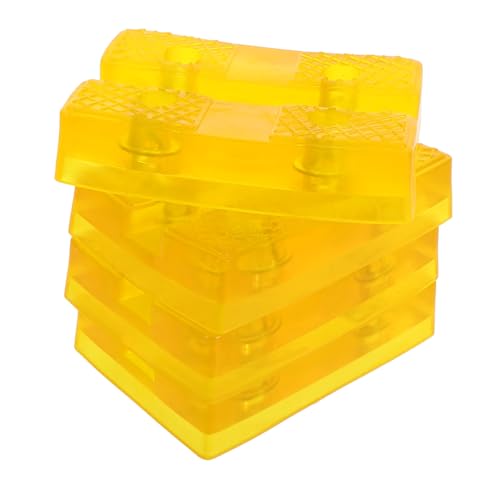 MUCKLILY Hydraulic Jack Pads Set of 4 Universal Rubber Jack Pad Adapters for Rvs Stabilizer Pads High Compression Resistance