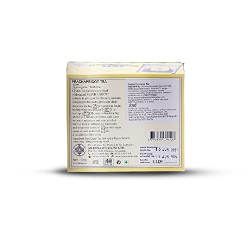 Mlesna Flavoured Tea Bag, Peach Apricot, 100g