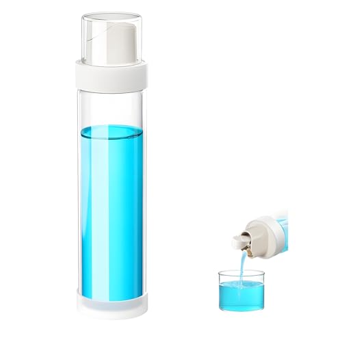 Glass Mouthwash Dispenser 16oz Refillable Bottle with Lid