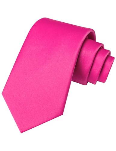 Image of JEMYGINS Solid Color Tie Mens Necktie for Business and Wedding