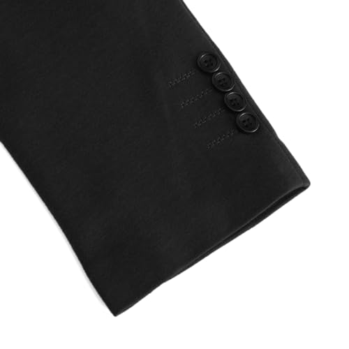 Allthemen Herren Sakko Baumwolle Blazer Sportlich Stretch Anzugjacke Slim Fit Business Jacke Leicht Freizeit Schwarz L