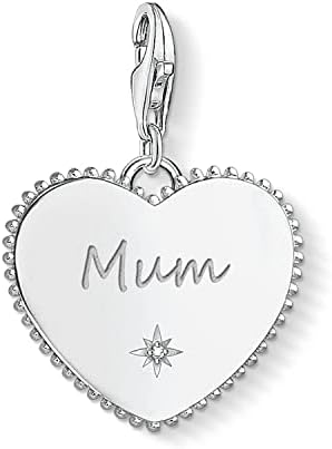 Thomas Sabo Damen-Charm Club Anhänger Herz 925 Silber Zirkonia weiß - 0967-051-14