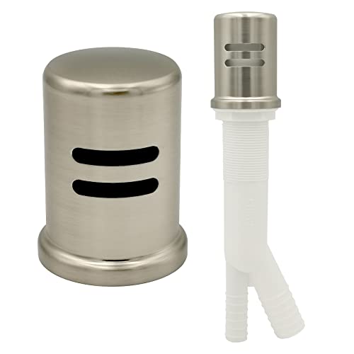 Dishwasher Air Gap Kits with Satin Nickel Dishwasher Air Gap Cover and Matching Escutcheon Replacement air gap dishwasher Solid Brass Air Gap Cap Satin Nickel Finish