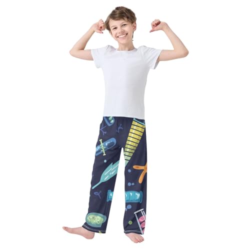 ZZXXB Biology Science Boys Long Pants Soft Trousers Elastic Waist Kids Lounge Bottoms with Pockets S-XL3