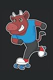 Inline skating Notizbuch, 120 Seiten: Stier beim Inline skating Notizbuch - Tagebuch für Frauen, Männer und Kinder - Geschenke - Punktraster