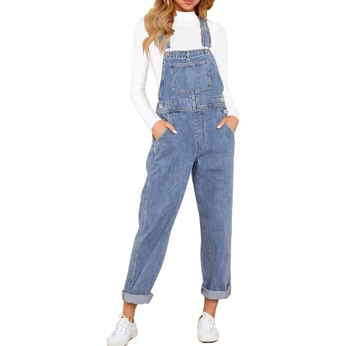 luvamia Women's Casual Stretch Adjustable Denim Bib Overalls Jeans Pants Jumpsuits X-Small A1 Cody Blue