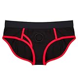 DRESSHAPE Strapless Harness Panties Unisex Strapless Underwear Harness Wearable Breathable Underpants Black