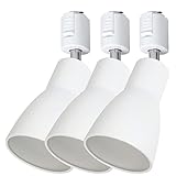 3個セット ダクトレール用 E26 照明器具 ホワイト ダクトレール照明 レールライト レール ledライティングバー用スポットライト リビング 廊下 寝室 商業施設 店舗展示場 角度調節（電球なし）