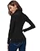 Turtleneck Womens Long Sleeve Turtleneck Tops Lightweight Slim Active Shirt Black Medium