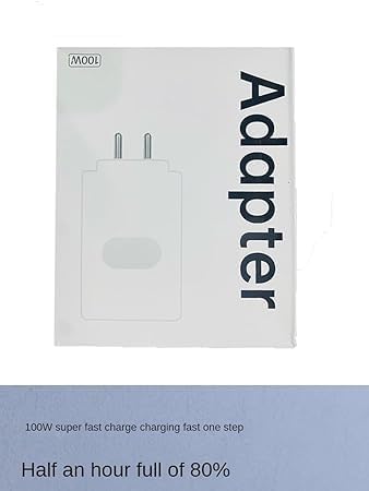 Image of Original 100 Watt Super Vooc Fast Charger Adapter Compatible with Op po Reno 10 Pro /10 Pro Plus /8 /8 Pro /7 /7 Pro /6 /6 Pro /5 /5 Pro /K10 /F19 /F19 Pro /A96 /A77(100Wattreno),White GFR651