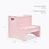 Dream On Me Little Steps Step Stool in Pink Solid New Zealand Pinewood Kids Step Stool with Safety Rails & Anti-Slip Base, Multipurpose for Kitchen, Bathroom & More, Baby-Safe Non-Toxic Finish