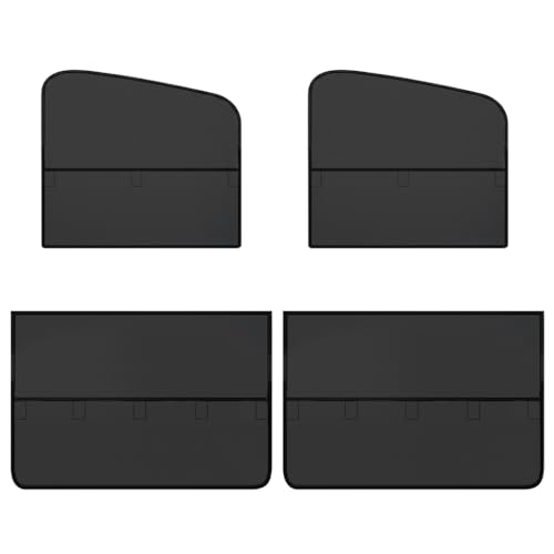 Image of STHIRA 4-Piece Car Sun Shades, Blackout Mesh UV Window Covers