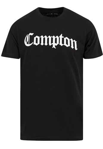 Mister Tee Camiseta de Manga Corta para Hombre Compton tee, Negro, L