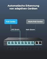 Reolink 8 Ports PoE-Switch, mit 2 Gigabit-Uplink-Ports, bis zu 120W Gesamtleistung für alle PoE-Ports, Netzwerk Switch ideal für Reolink NVR und PoE-IP-Kameras, IEEE802.3af/at, Unmanaged, RLA-PS1 – Ansicht 4