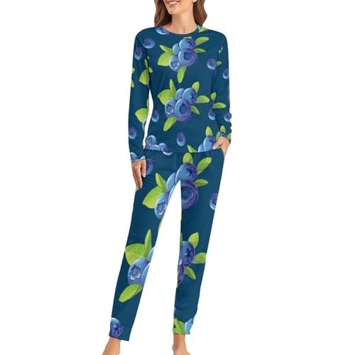 Pyjama femme anti-transpiration manches longues et pantalon fluide
