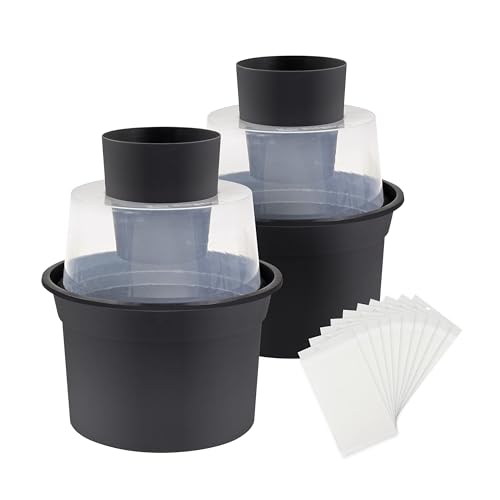 Biogents GAT2 Mosquito Trap Non-Electric, Eco-Friendly Egg-Laying Trap for Tiger Mosquito Control 2 Traps with 10 Sticky Cards for Outdoor Breeding Prevention