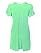 Made By Johnny MBJ WT1057 Womens V Neck Short Sleeve Pleats Tunic Top XXXL Mint