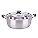 Produktbild Kochtopf, Suppentopf Edelstahl 304 Binaural Double Bottom Skillet Gas/Induktions-Herd (Größe: 26cm) FDWFN (Size : 30CM)