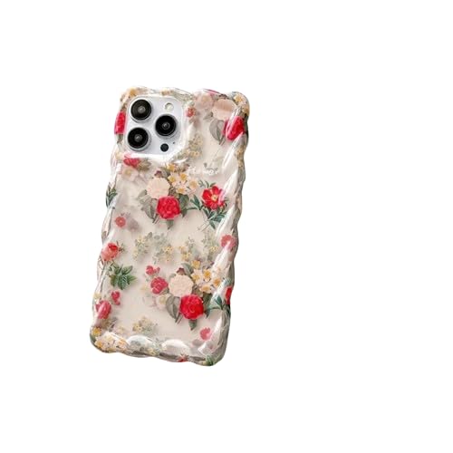 Image of PEEPERLY Back Cover Case for iPhone 13 Pro Max Soft TPU, Shockproof Protective Vibrant Spring Floral Print Case for Girls & Women
