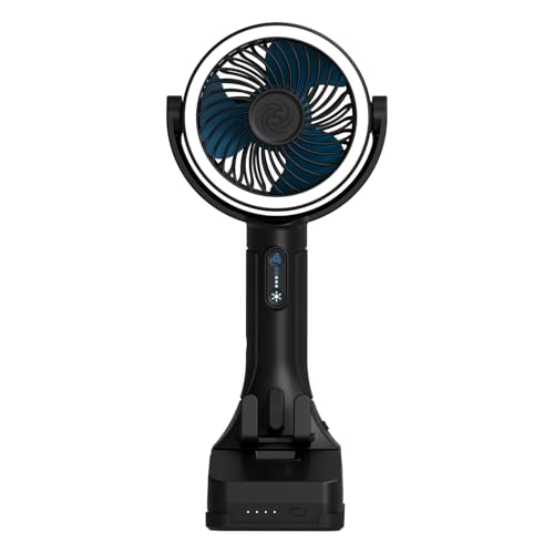 CANE5 AirLux Pro, Portable Fan, 180-Degree Tilt Head, 5 Speeds,