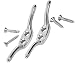 ALAZCO Premium Quality Rope Cleats - Nickel Plated Steel 6" for Ropes Blinds Curtains Sun Screens Shades Awnings Cord Pet Leashes Clothes Line Tarp Cover Non-Rusting (2 Sets)