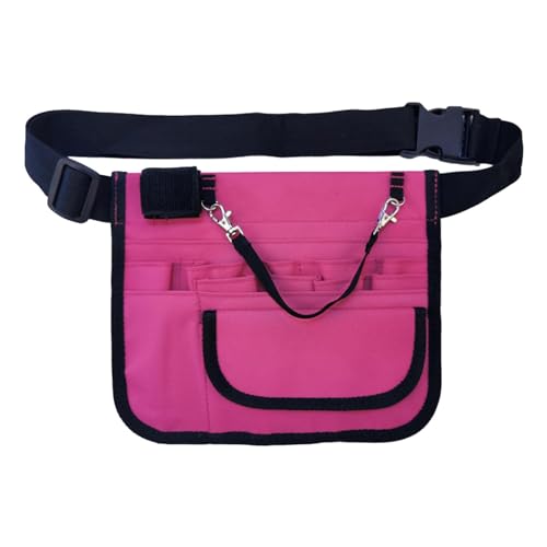 Tachiuwa Nurses Pouch Waist Bag Tool Case Adjustable Pouch with Tape Holder Utility Belt Hip Bag Fanny Pack for Accessories Hospital, Pink