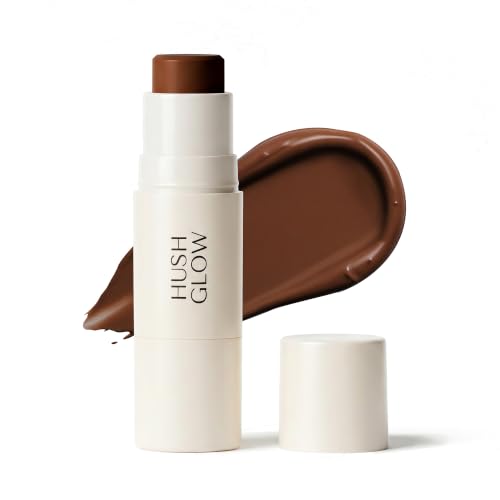 HushGlow® Under eye Concealer Stick with Built in Brush, Deep Chocolate