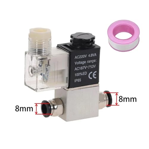 Électrovannes pneumatiques 2V025-08 DC 12V 8mm normalement fermées