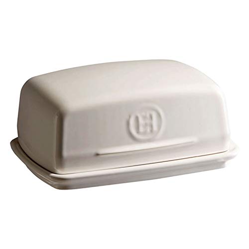 Bandeja de cerámica Lisa para Mantequilla, Caja de Almacenamiento para encimera de Cocina, refrigerador, Caja de Mantequilla con Tapa, Soporte para Mantequilla de 6,7 Pulgadas (bla