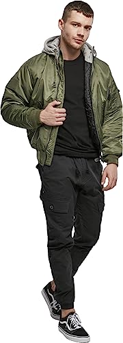Men's MA1 Sweat Hooded Jacket Olive/Gray3