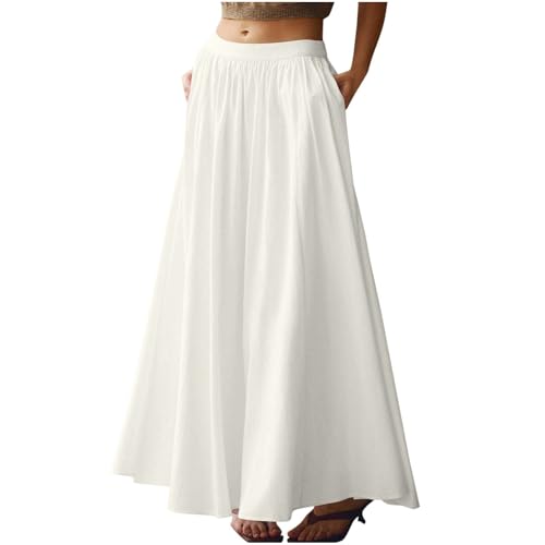 High Cut Basic for Women Maxi Long Midi Knee Length Loose Fit Skirt Women 2025 Fashion