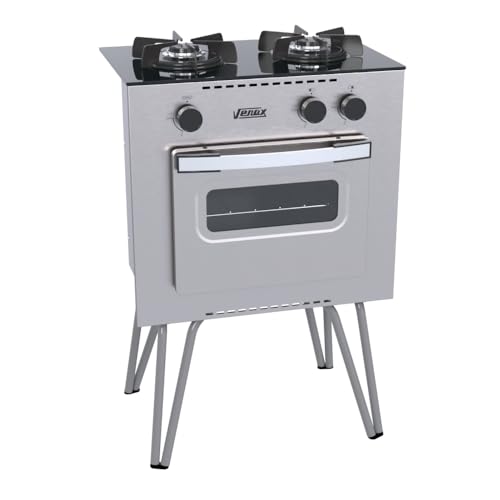 FOGAO A GAS MINI COOK 2 Q INOX GAS GLP