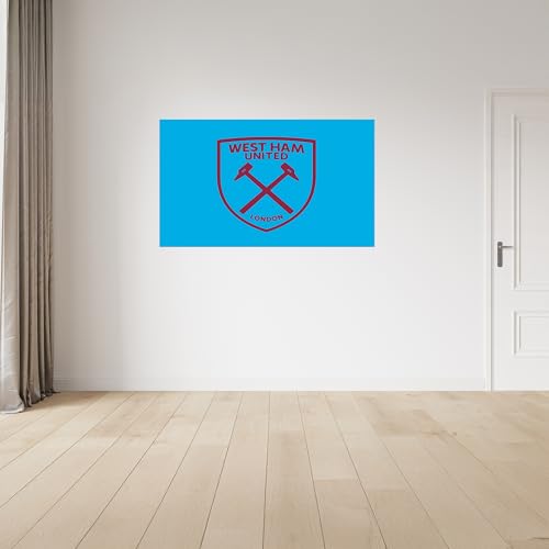 Adhesivo de pared con escudo azul de 100 cm para personalizar el salón de tu casa