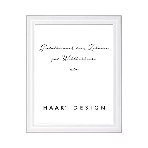 HaakDesign Bilderrahmen mit entspiegeltem Acrylglas (Antireflex) Barockrahmen Luna 40x60cm Weiß (matt) Cover