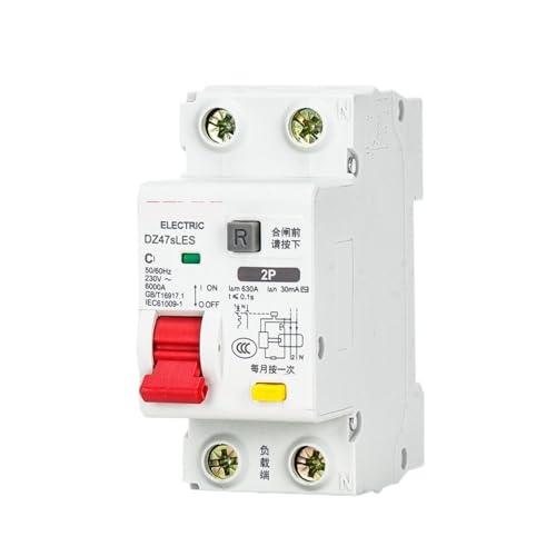 Disjoncteur 2P 50A DZ47SLES stoppe fuite de courant et coupure circuit