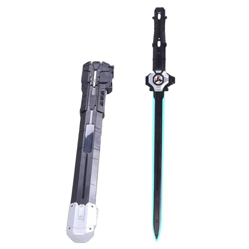 Jelquix Épée Lumineuse à Double Lame, Sabre Lumineux LED avec éclairage dégradé Multicolore et Effets Sonores, 2 Lames avec Gaine, pour Jeux de Rôle Cosplay, Performances sur Scène