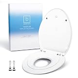 Benkstein Elongated Toilet Seat with Toddler Seat Built In, Soft Close, Quick Release for Easy Clean