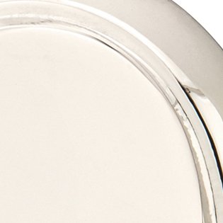 Emtek Traditional Brass Towel Ring with Matching Finish Rosette - Choice of 6 Finishes - 260112US14 - Modern Rectangular Rosette - Polished Nickel (US14)