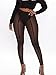 Sumche Women's Sheer Mesh Legging Tights - See Through Stretch Long Pants with Panties Black XXL