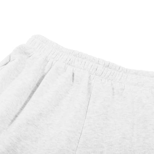 Sweatpants for Men Wide Leg Cargo Durable Mens Cargo Sweatpants Joggers High Waisted Elastic Waist Hiking Streetwear Sweat Pants for Mens Open Bottom Stretch Trousers with Pocket White M