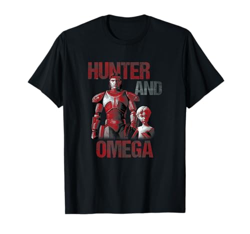 T-shirt Star Wars The Bad Batch Hunter et Omega pour fan de série culte