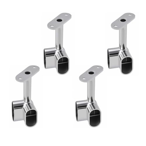 INCREWAY 4 PCS Silver Corner Closet Rod Support Bracket 90 ° Armoire Accessoires Vêtements Rail Flange Seat pour Armoire dans la chambre Salle de bains