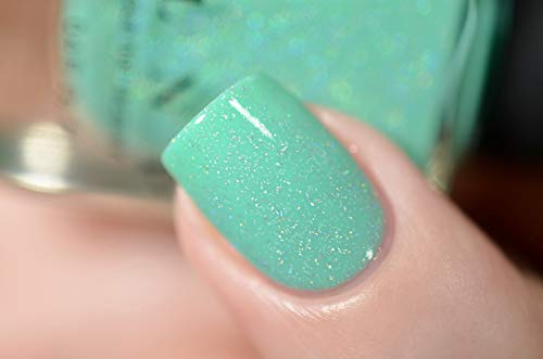 Image of ILNP Riding Waves - Vivid Mint Holographic Nail Polish