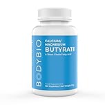 BodyBio Butyrate - Postbiotic for Gut Health, Digestive Support, Bloat, Gas & Constipation Relief, Leaky Gut Repair - Calcium, Magnesium + Butyric Acid Supplement for GI Wellness