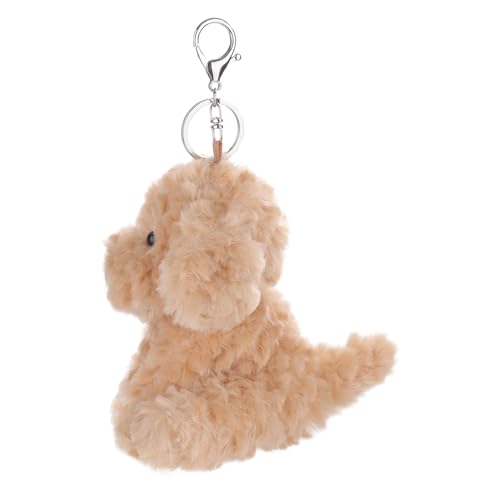 Image of Apricot Lamb Toys Plush Puppy Stuffed Animal Soft Keychain for Bag 4 in